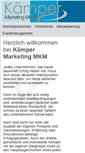 Mobile Screenshot of kaemper-marketing.com